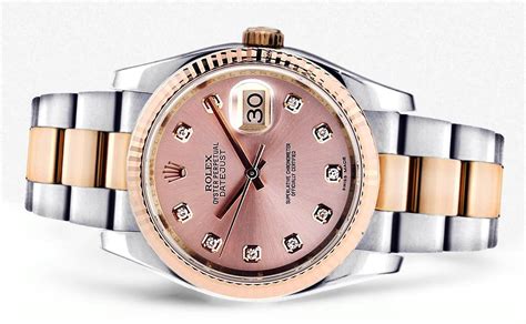 rolex datejust silver rose gold|36mm Rolex Datejust rose gold.